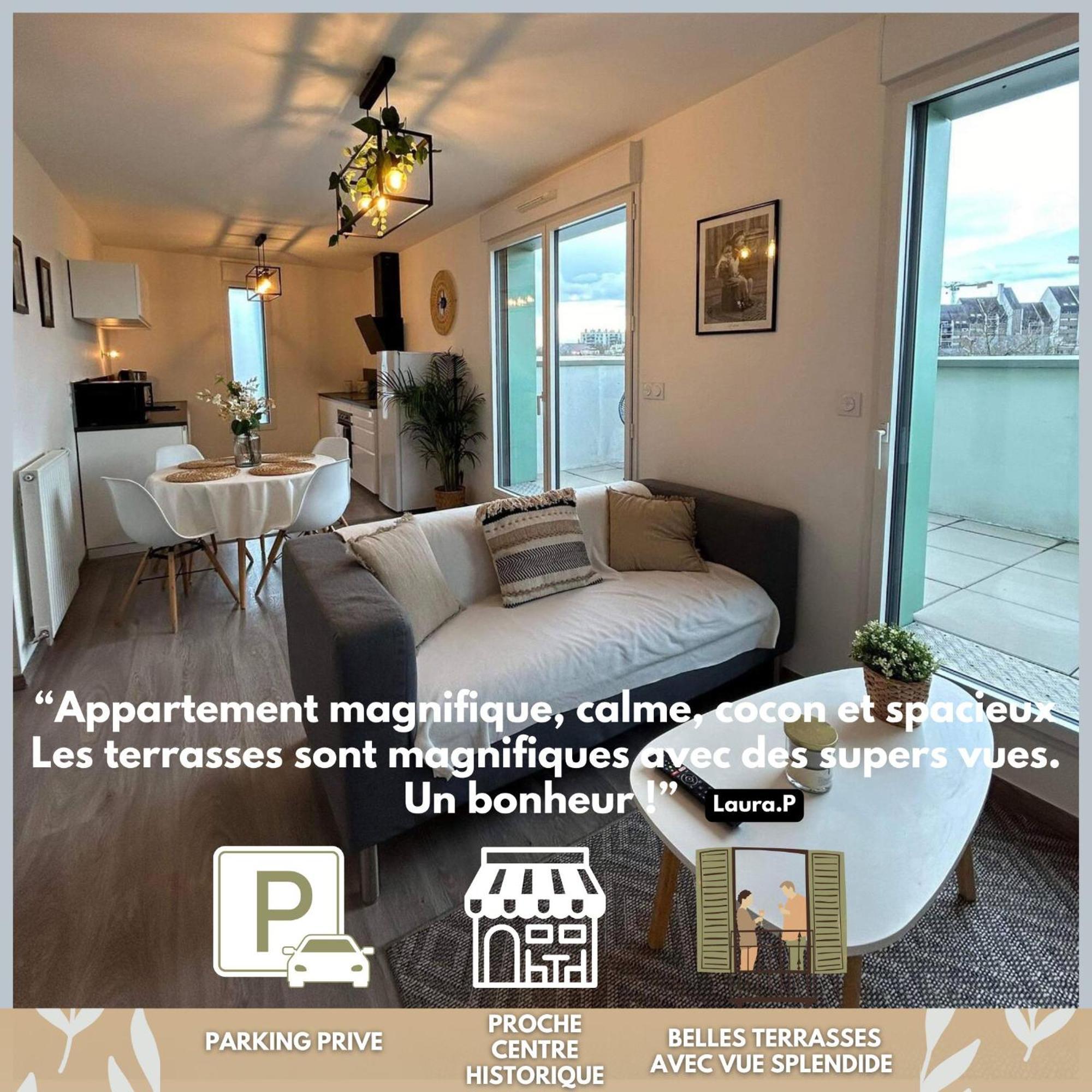 Ferienwohnung Les Terrasses De Saint Martin Rennes Exterior foto